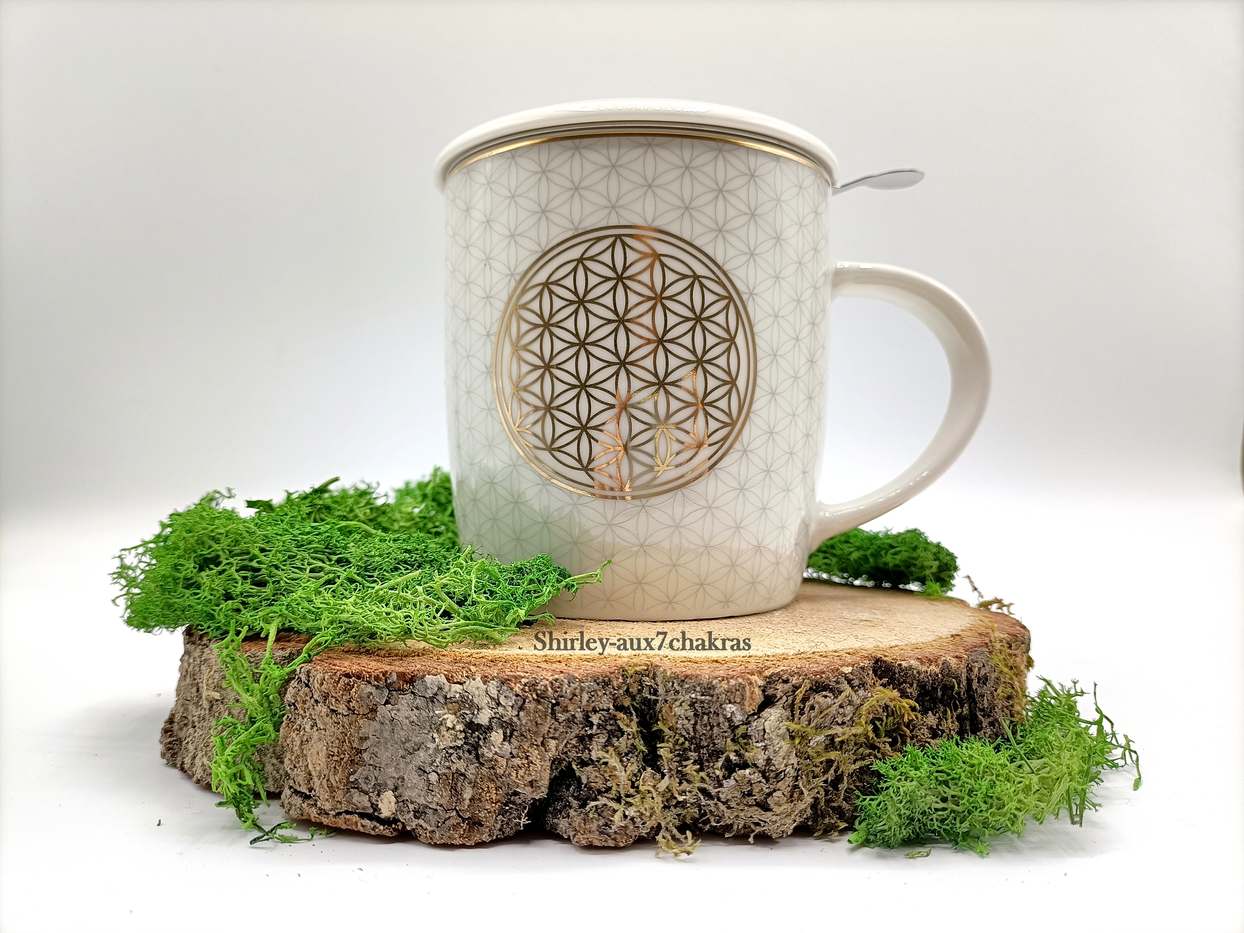 Mug infuseur thé - fleur de vie - Herboristerie 